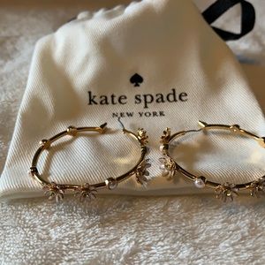 Kate Spade NWT Love Me Loves Me Not Hoop Earrings
